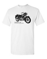 Motorcycle Tee T Shirt White 100% Cotton Vtg Art Retro Trailblazer 500 XXXXL