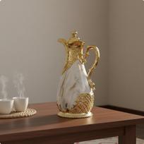 Arabian Style Thermal Carafe Glass Liner Ornate Insulated Coffee Pot Long Insulation Middle Eastern
