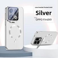 For OPPO Find X9 Pro Case Hard PC Magnetic wireless charging Lens Stand Protective Back Cover Case For Find X9 X9Pro Phone Shell OPPO Find X9 sidabras
