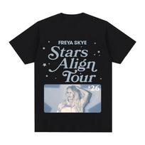 Freya Skye 2026 Stars Align Tour Cotton T-shirt Fan Meeting Wear Graphic Print Tees Streetwear Women Men Casual Tops Summer 4XL