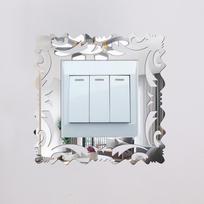 Decorative Acrylic Mirror Wall Stickers Ornamental Frame Design Square Shape Lightweight and Durable Material for Home and Office Decoration One Size sidabras