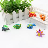 6PCS/Set Cute Cartoon Dinosaur PVC Rings Soft PVC Finger Ring Kid Child Gift
