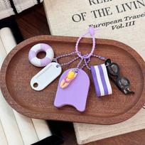 Sport Style Keychain Cute Swim Ring Girl Boy Pendant Backpack Hanging Piece Bag Charm Car Key Chain Chic Accessories Gift A4