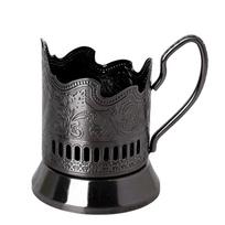 Elegant Russian Podstakannik Iron Wine Glass Holders With Handle And Floral Pattern For Coffee Tea And Cocktails Stand