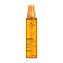 Nuxe Sun Taning Oil Face And Body Spf10 150ml orange