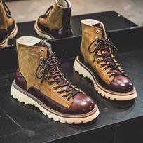 3080 Martin Boots Men's New British Retro Functional Wind Leather Boots High Street Hale Outdoor Medium Boots Men's Boots 38-Leather shoe size