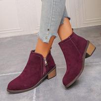 Mada 2025 Ruduo Vidutinio Kulno Moteriški Ankle Boots Klasikiniai Bateliai Moteriai Madingi Stori Naujos Tendencijos Batai Sniego Chelsea Batai Moteriai 36