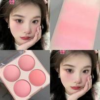 Summer Sweet Girl Four-Color Matte Blush: Natural Nude Makeup Set for a Fresh, Youthful Look