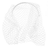 Veil Mesh Headbands for Washing Face or Facials Skincare Headbands Face Wash Headband Rhinestones Makeup Headbands 1 balta