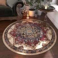 Moroccan Style Round Carpet Living Room Decoration Large Area Rugs for Bedroom Home Rocking Chair Floor Mat Washable Lounge Rug 80cm 31.4 in