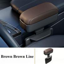 Universal Car Armrest Box - Auto Extendable Storage Organizer with Cushion, Longer & Higher Center Console Pad for Comfort & Con