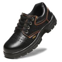 Oulylan Men Summer Anti Smashing Boots Breathable Antiskid Work Shoes Steel Toe Protection Footwear Wear Resistant Light Sneaker 37
