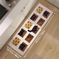 Adorable Square Animal-Shaped Rug Insulating, Warm, Non-Slip Bathroom Mat Bedroom Entrance Mat, Bedside Rug Home Decor 40x120cm 16x47inch