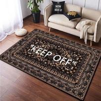 “Keep Off' Living Room Carpet Luxury Decor Rugs  Home Leisure Area Anti-slip Rug Indoor Extrance Doormat Bedside Soft Foot Mats 40x60cm