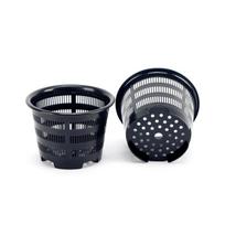 Hot Sale Orchid Clear Mesh Cup Potted Plant Flower Nursery Tray Basket Plastic Breathable Container Hanging Hole White Black