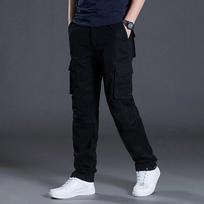 Vyriškos kelios kišenės Cargo Harem Pants Kasdieninės sportinės kelnės Joggers Kelnės 2XL juoda