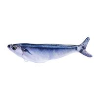 Simulation Jumping Fish Toy Is A Fun And Stress Relieving Tool That Is Resistant To Scratching And Biting, And Has An Automatic Teasing Stick For One Size mėlyna