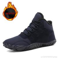 New Winter Barefoot Shoes Men Women Snow Boots Keep Warm Cotton Shoes Outdoor Waterproof Hiking/Climbing Shoes Warm Ankle Boots 36