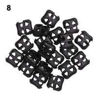 Double Hole 4mm Apparel Shoelace Buckle Stopper Cord Lock Sportswear Accessories Bean Toggle Clip 8