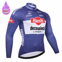 Alpecin Pro Team-Thermal Fleece Cycling Clothing Set for Men, Road, Mountain Bike, Bicycle Clothes, MTB Maillot, Winter, New S