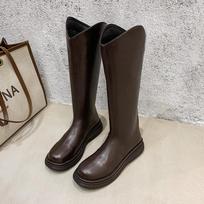 French platform boots women's 2025 new autumn models, but knee height, small boots, thin and versatile boots 35 ruda