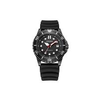 Citizen Mechaninis laikrodis su gumine apyranke Vyriški laikrodžiai Juodas ciferblatas NJ0125-11E Black Dial black