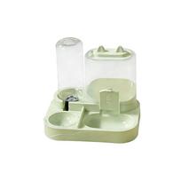 Automatic Automatic Cat Water Feeder Dry Wet Separation with Water Fountain Pet Water Dispenser Large Capacity 2-in-1 200g žalia