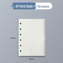 6-Hole Loose-Leaf Inner Pages: Custom Lined, Blank, or Grid for A5, A6, A7 Notebooks