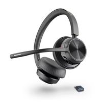 Poly Wireless Headset Voyager 4320 Bluetooth Dongle Included Noise Cancelling Microphone Lightweight Wireless Earphone Bluetooth Windows Mac Chrome juoda
