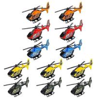 12Pcs  Children Airplanes Toys Pull Back Power  Helicopter Toys Pullback Helicopters