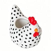 Polka Dot Hen Planter Decorative Resin Plant Pot Cute Chicken Planter for Succulents Small Houseplants Indoor Desk Garden Decor 1pc