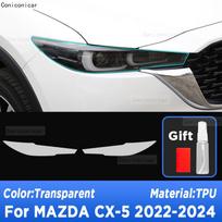 Car Headlight Protection Transparent Anti-Scratch Protective Film TPU Stickers For MAZDA CX-5   2024 Accessories Transparent