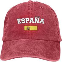 Espana Flag of Spain Spanish Denim Hats for Mens Womens Baseball Caps Casquette Denim Adult Unisex Four Seasons Casual - Men'... S įvairiaspalvis
