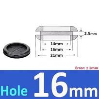 Double Sided Rubber Grommets Dustproof/Sealing/Insulating Rubber Coil Opening Hole 16/25/30/40/60/80/100mm 4Pcs