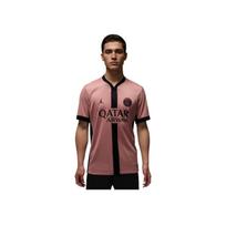 Jordan Dri Fit Paris Saint Germain Patogus Madingas Kvėpuojantis Greitai Džiūstantis Retro Futbolo Marškinėliai Unisex Viršutiniai Drabužiai Rūdys-Rožinė Juoda FQ2024-686 L