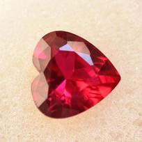 STUNNING 10x9mm Heart Shape CERTIFIED Natural Red Ruby Loose Gemstone For Her 10 mm approx. raudona