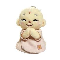 Cute Buddhist Monk Plush Keychain, Cartoon Little Monk Stuffed Animal Pendant, Zen Figure Key Ring Charm for Bag Backpack, Gift for Men Women C
