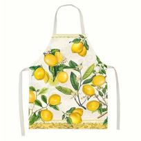 Stylish Cooking Baking Apron Lemon Pattern Kitchen Apron Kitchen Stain Proof Home Waist Circumference Cooking Sleeveless Apron OneSize