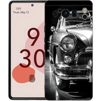 Black White Car Phone Case For Google Pixel 10A 10 9 8 7 6 Pro XL 9A 8A 6A 7A 5G Soft Shockproof TPU Black Cover For Google Pixel 6