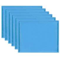 Non-stick Dehydrator Sheets Silicone Baking Mats Edge Design For Spill Control mėlyna