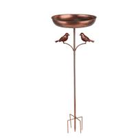 Rustproof Metal Iron Bird Bath Feeder Standing Bowl Vintage Freestanding Birdbath Heavy Duty Hummingbird Feeder Food Dispenser bronza