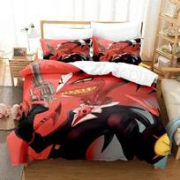 3D Print Anime Helluva Blitzo Boss Bedding Set Duvet Cover Bed Set Quilt Cover Pillowcase Comforter King Queen Size Boys Adult 70x133cm 3pcs