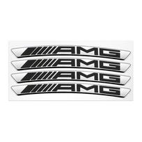 XJGB5 Car Wheel Rim Aluminum Logo Sticker Wheel Hub Decals For Mercedes Benz AMG C180 C200 E260 E300 ML350 W230 W204 W205 W210 W211 sidabras
