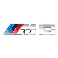 BMW M3 Emblema Logotipas Ženklelis M Performance Lipdukas 3 serija Chromuotas Sidabrinis Mpower BMW