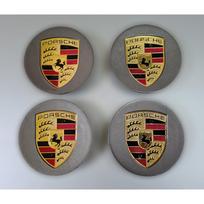 Porsche ratlankių centriniai dangteliai - 76 mm - Pilki
