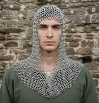 Knight Chainmail Coif Hood Medieval LARP Armor Ren Faire Outfit