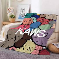 Cartoon Cute K-KaWs Blanket For Sofa Office Bed Plane Travel Sleep Read Relax Camping Soft And Warm 75X95CM