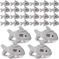 12-48Pcs Shark Plush dolls Mini Stuffed Animal 3.94  Shark doll Party Favors Bulk Soft Tiny Shark Shark Backpack 12 PCS pilka spalva