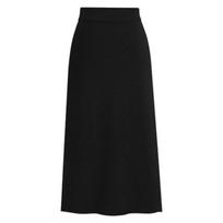 Women's High Waist Midi Pencil Skirt Slit Bodycon Ribbed Knit Casual Plus Size Skirt L juoda