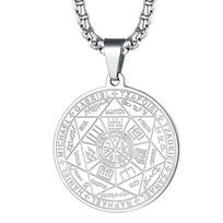Men's Seven Archangels Seal Pendant - Stainless Steel Rune Necklace
